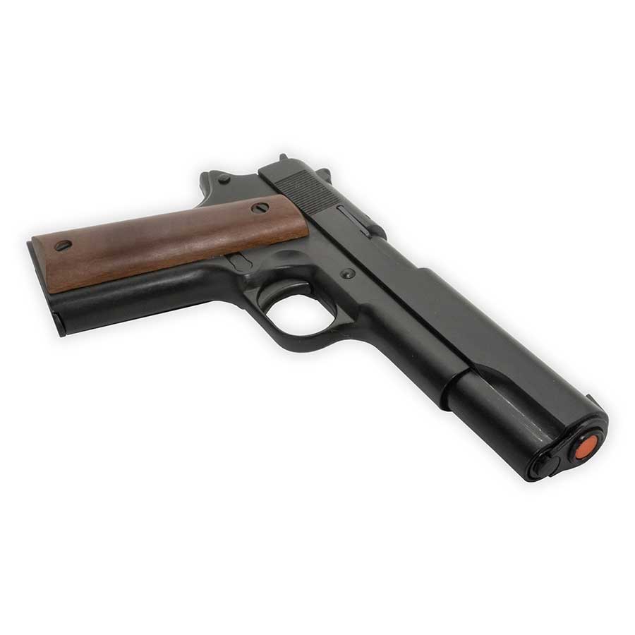 Blank-Firing Bruni 1911 Pistol - Semi-Auto Top-Firing 8mm PAK - Blued Finish