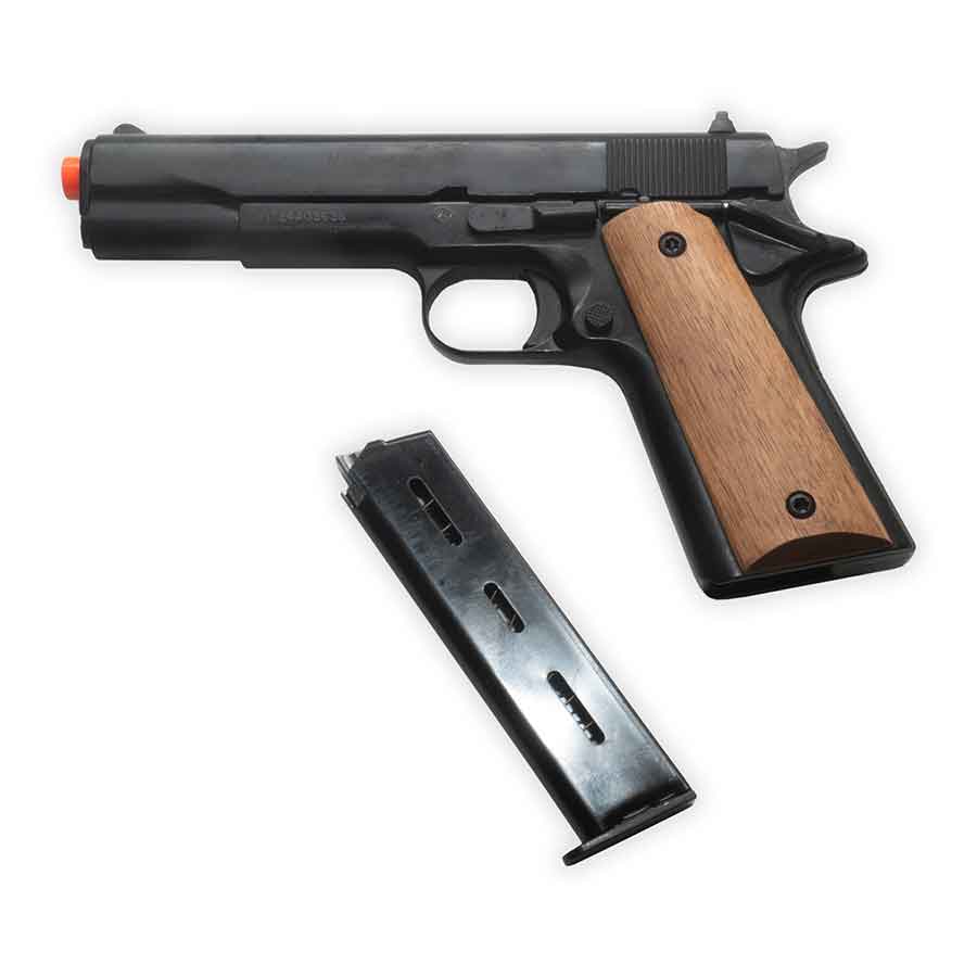 Blank-Firing Kimar 1911 Pistol - Semi-Auto Front-Firing 9mm PAK - Black Finish