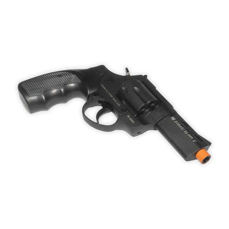 Blank-Firing ZORAKI R2 Revolver - 3" Barrel Front Firing 9mm PAK / .380 - Black Finish