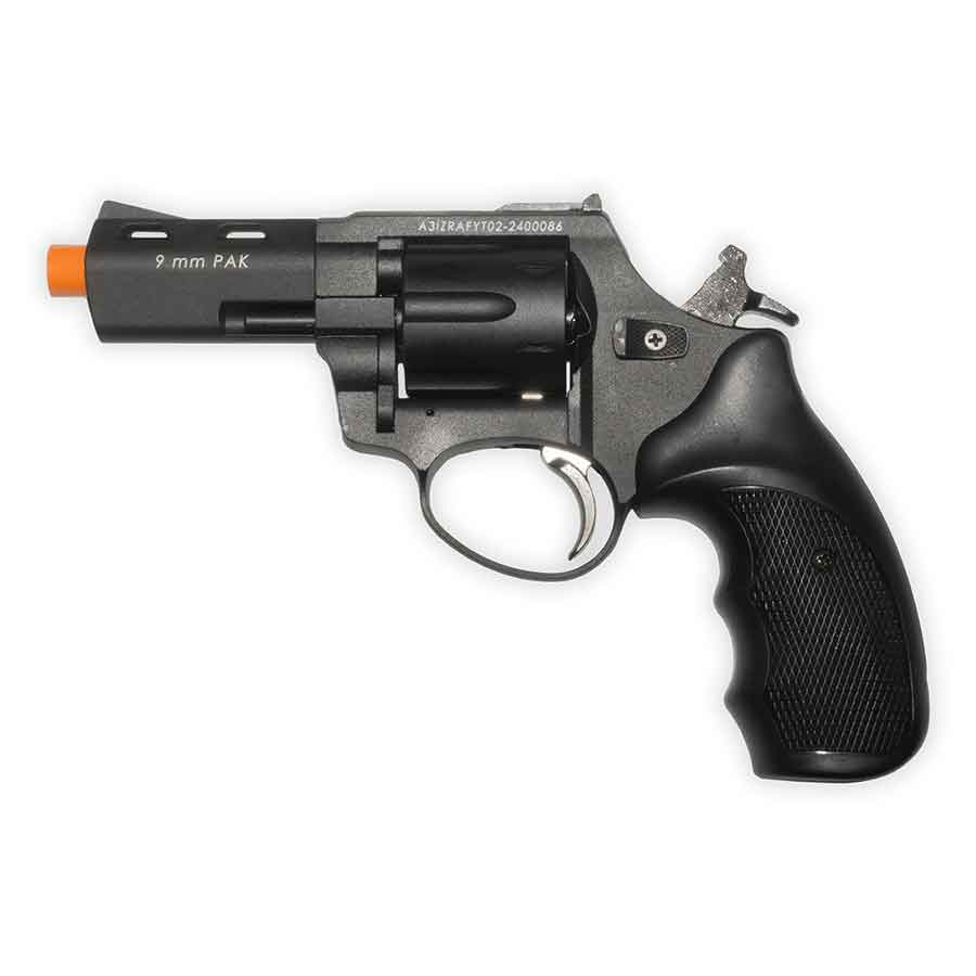 Blank-Firing ZORAKI R2 Revolver - 3" Barrel Front Firing 9mm PAK / .380 - Black Finish