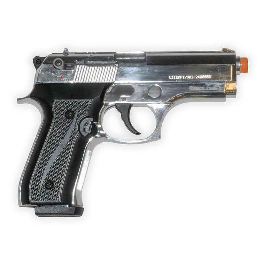 Blank-Firing Ekol Dicle 8000 Pistol - Semi-Auto 9mm PAK - Nickel Finish