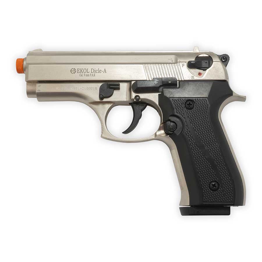 Blank-Firing Ekol Dicle Pistol - Front-Firing 9mm PAK - Satin Finish