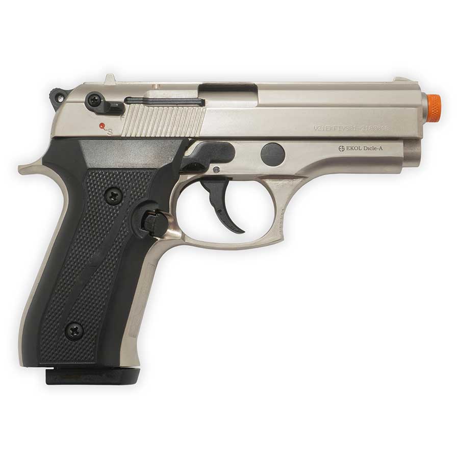 Blank-Firing Ekol Dicle Pistol - Front-Firing 9mm PAK - Satin Finish