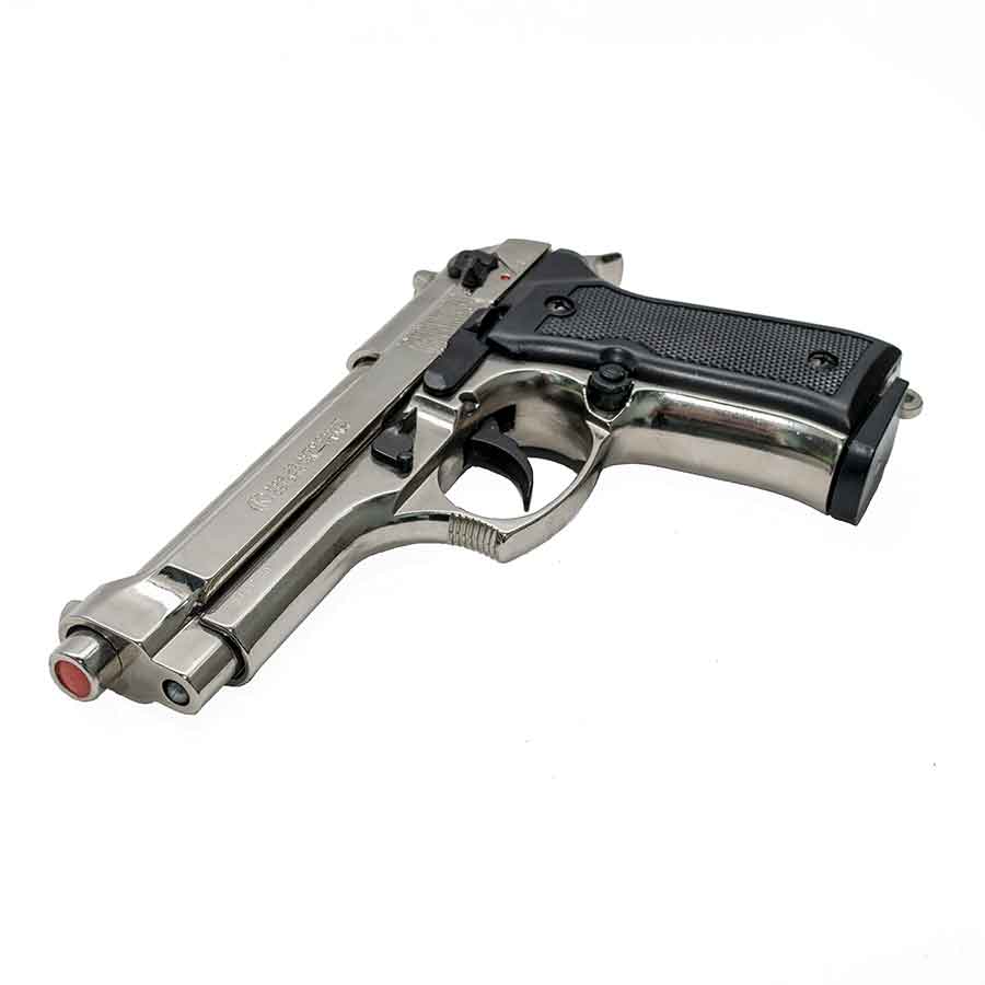 Blank-Firing Kimar Model 92 Pistol - Semi-Auto Top-Firing 9mm PAK - Chrome Finish