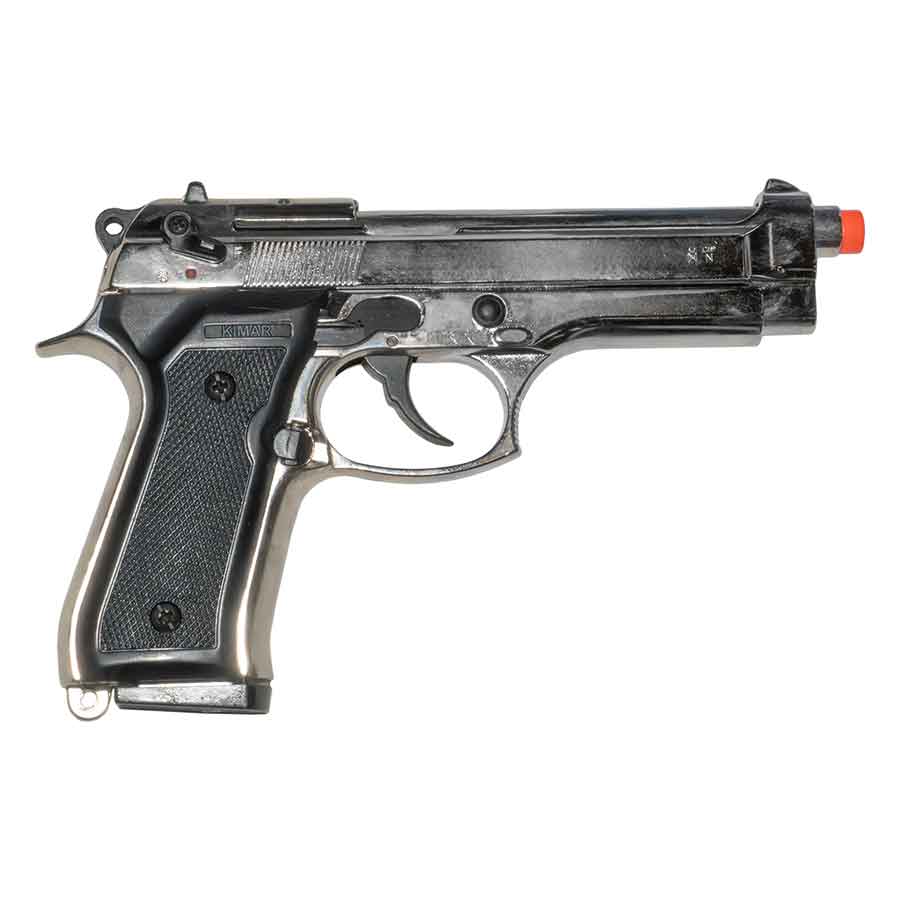 Blank-Firing Kimar Model 92 Pistol - Semi-Auto Front-Firing 9mm PAK - Nickel Finish