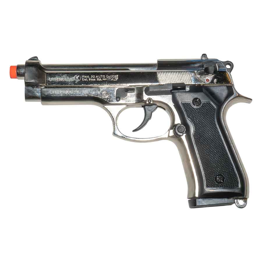 Blank-Firing Kimar Model 92 Pistol - Semi-Auto Front-Firing 9mm PAK - Nickel Finish