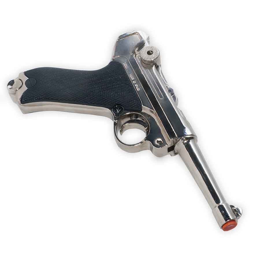 Luger P08 Parabellum Pistol Replica – Nickel Finish Non-Firing