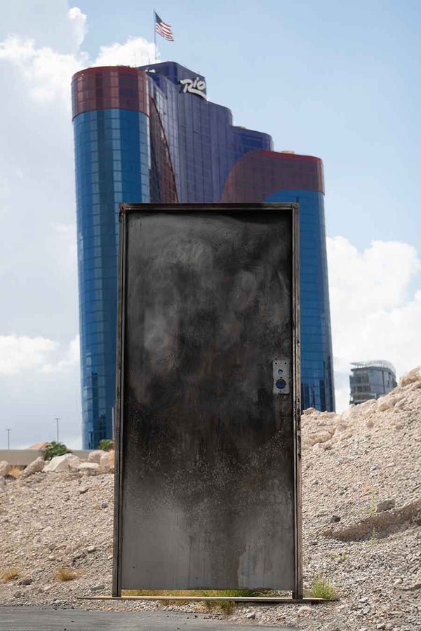 Freestanding Metal Door Rental Prop