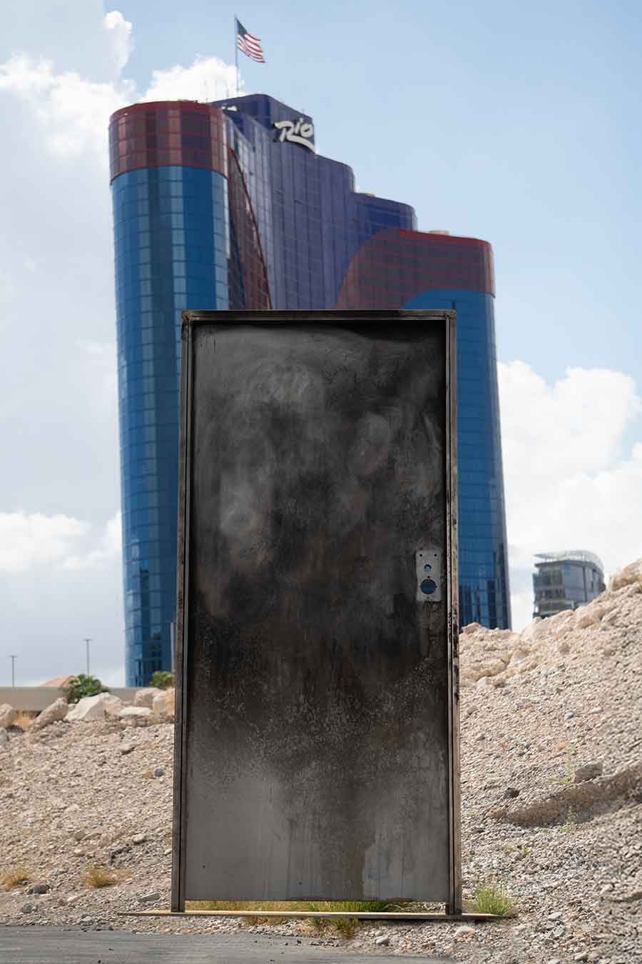 Freestanding Metal Door Rental Prop
