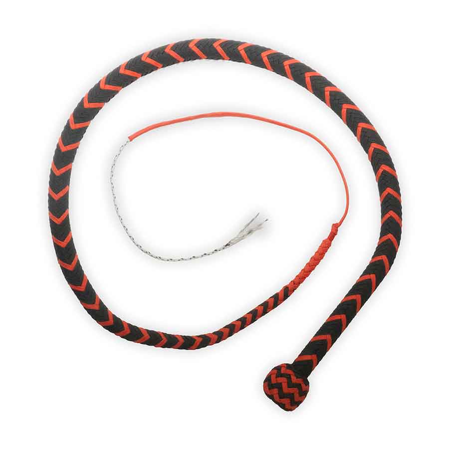 3' Big Braided Bullwhip – Red / Black