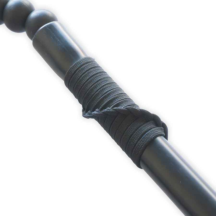 6' Beaded Lizard Silicone Hybrid Bullwhip – Black