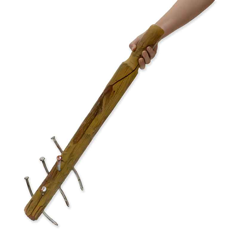 Foam Wooden Scrap with Nails and Blood Prop Weapon