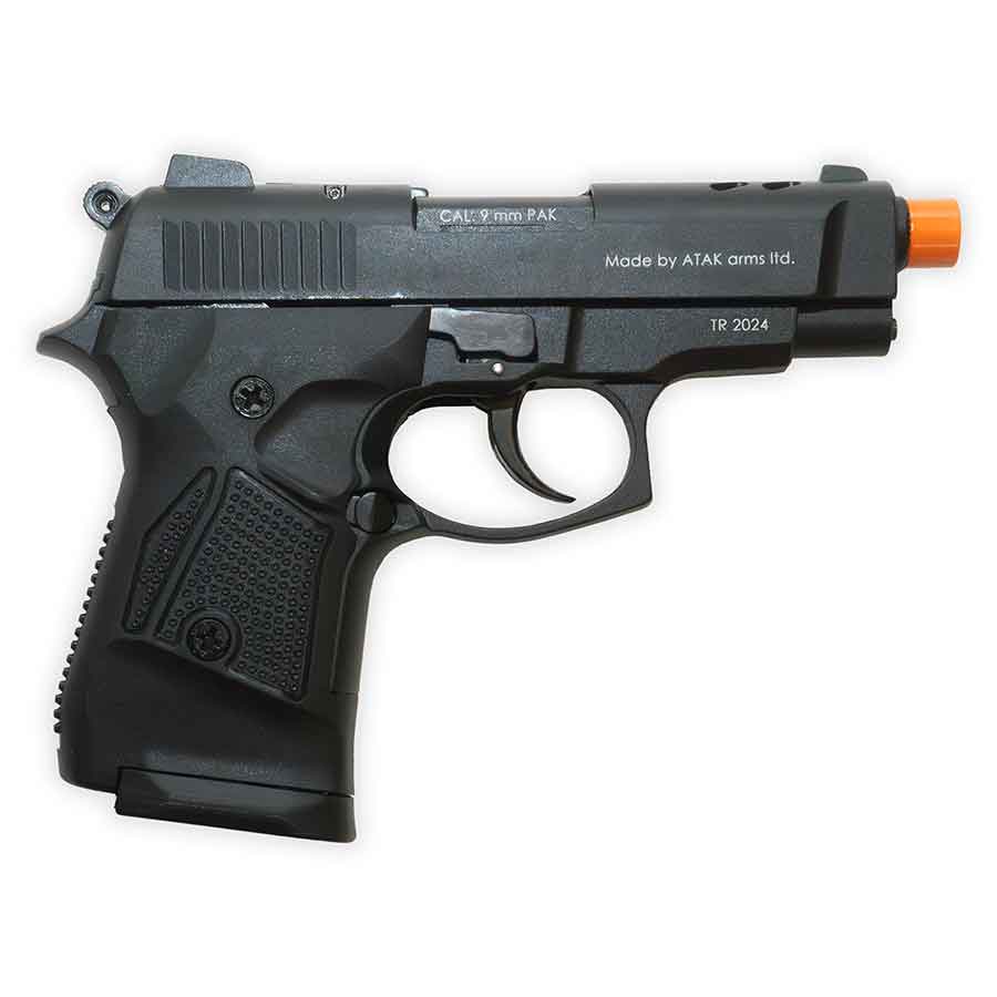 Blank-Firing Zoraki 2914 Pistol - Semi-Auto Front-Firing 9mm PAK - Blued Finish
