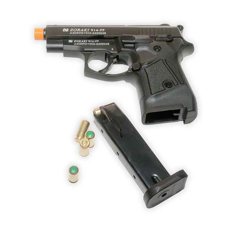 Blank-Firing Zoraki 914 - Semi-Auto Front-Firing 9mm PAK - Blued