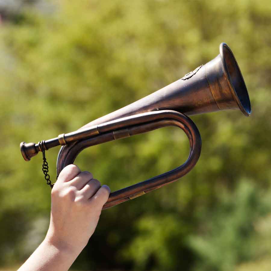 Old West–Style Brass and Copper Bugle