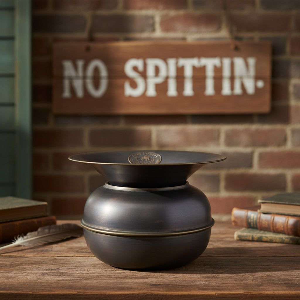 Old West–Style Authentic Old West Brass Spittoon Replica