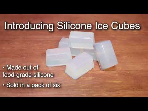 Silicone Ice Cubes Pack of 6