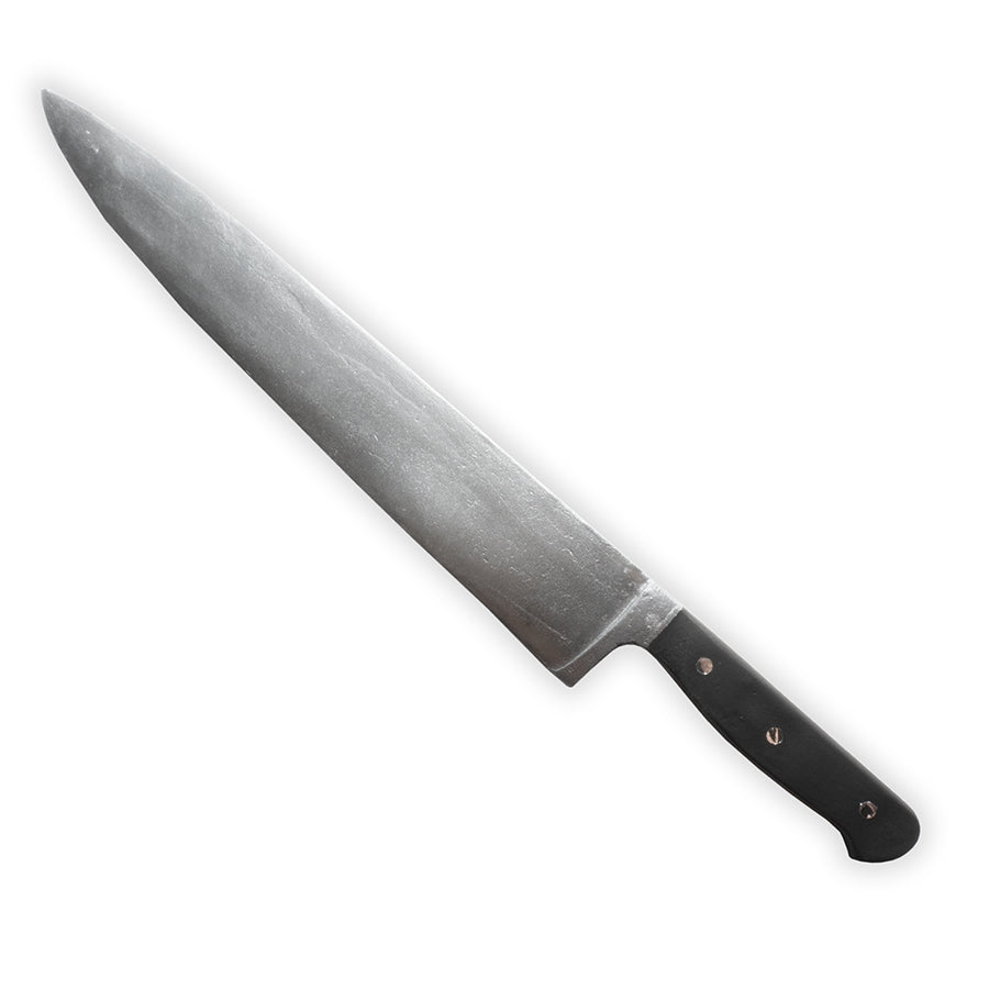 XL Butcher Knife Foam Rubber Prop Black Handle