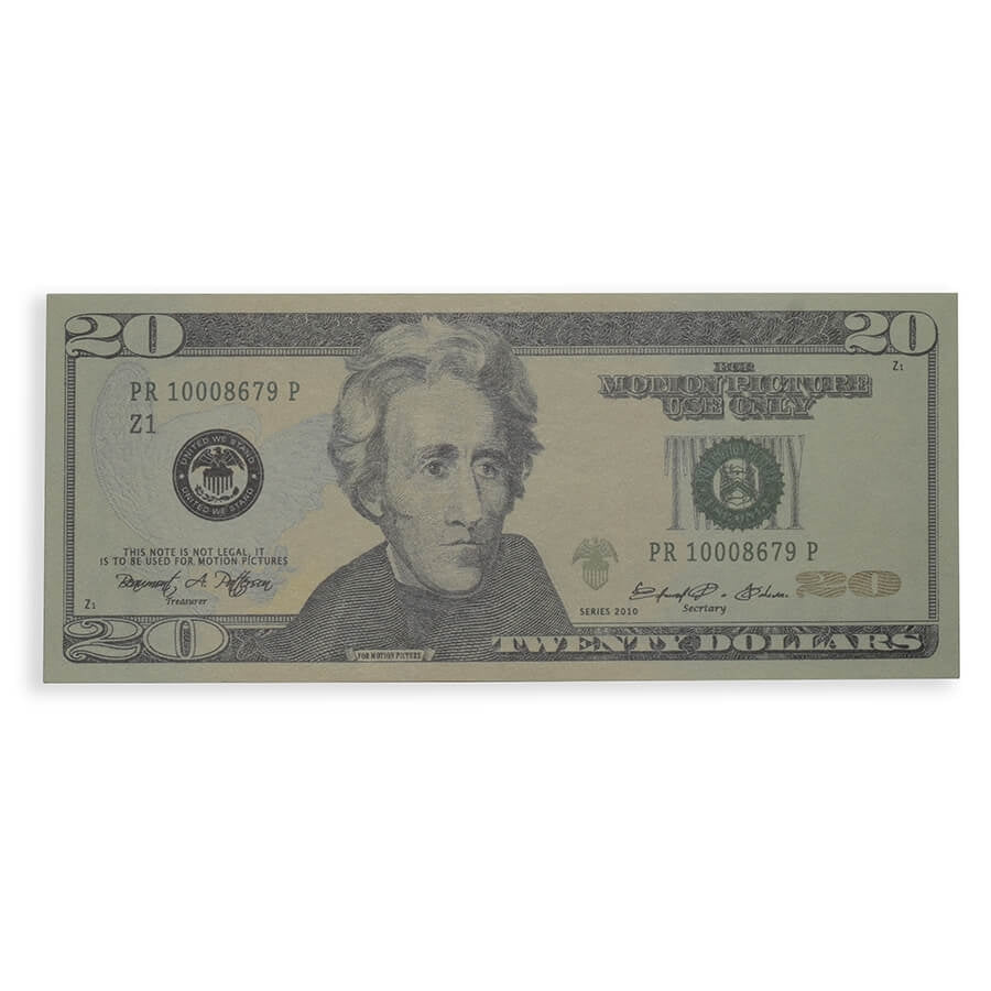 Prop Movie Money - Full Print Stack of $20s