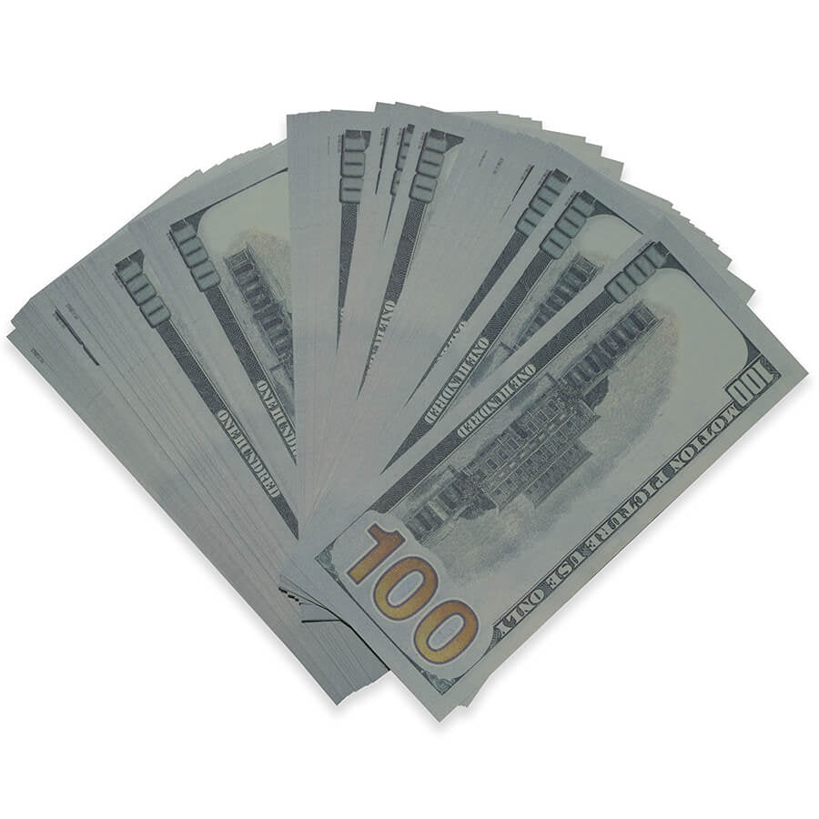 10000 Stack Prop Movie Money - $10,000 Stack Full Print · Western Stage Props