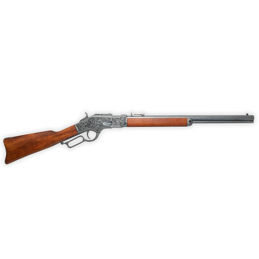 Shop Non-Firing M1873 Engraved Silver Trim Replica Rifle