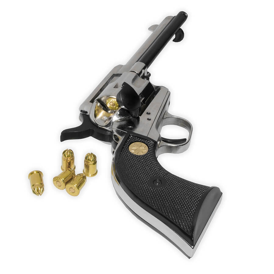 Blank-Firing Single Action Revolver - Nickel Finish - .380 cal