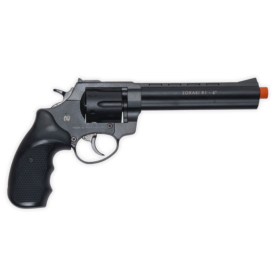 Blank-Firing Revolver - Zoraki R1 6" Front Firing - Black Finish (.380 cal)