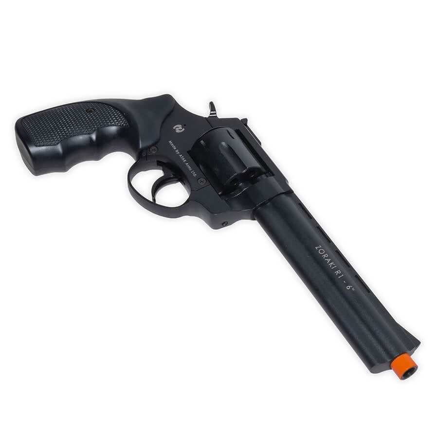 Blank-Firing Revolver - Zoraki R1 6" Front Firing - Black Finish (.380 cal)