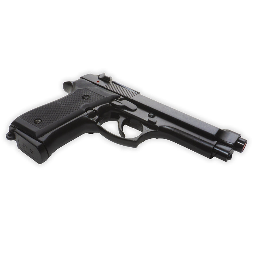 Blank-Firing Bruni Model 92 Pistol - Semi-Auto Top-Firing 9mm PAK - Black Finish