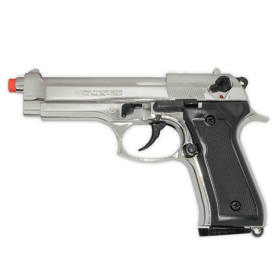 Blank-Firing Kimar Model 92 Pistol - Semi-Auto Front-Firing 9mm PAK - Nickel Finish