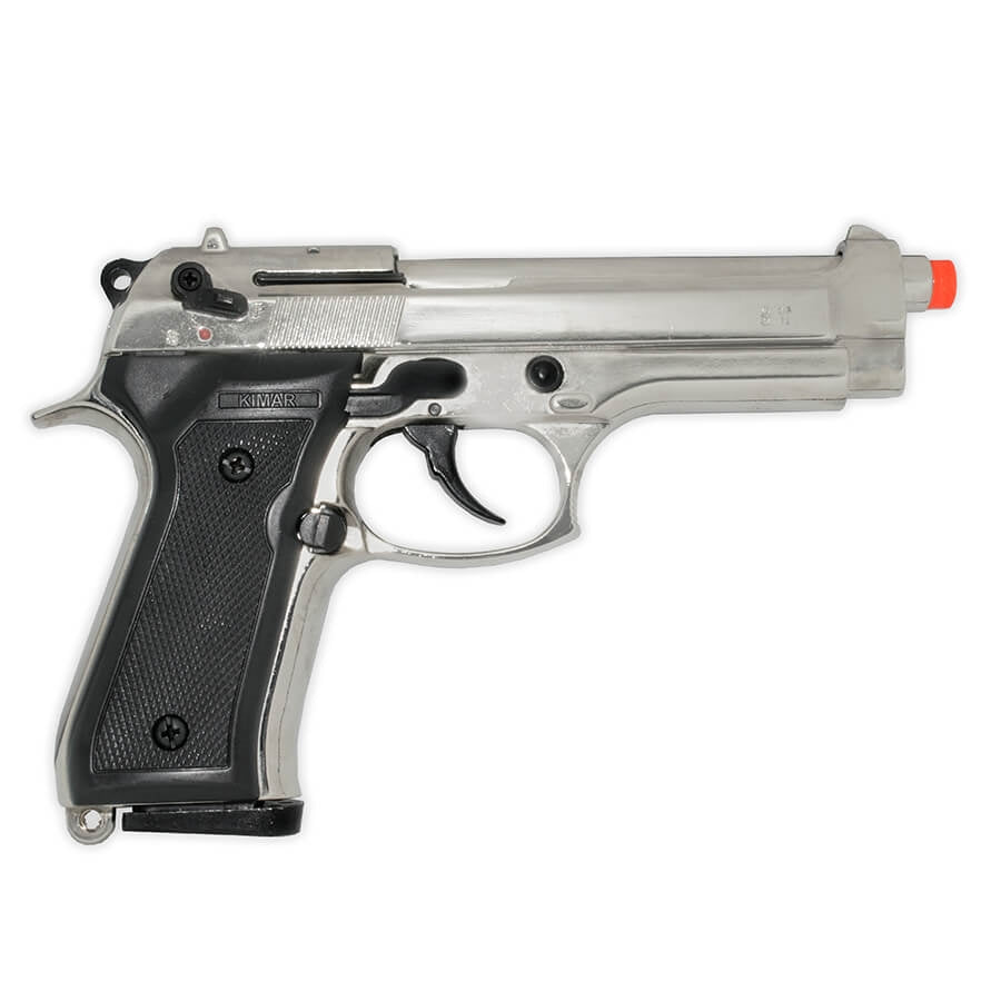 Blank-Firing Kimar Model 92 Pistol - Semi-Auto Front-Firing 9mm PAK - Nickel Finish