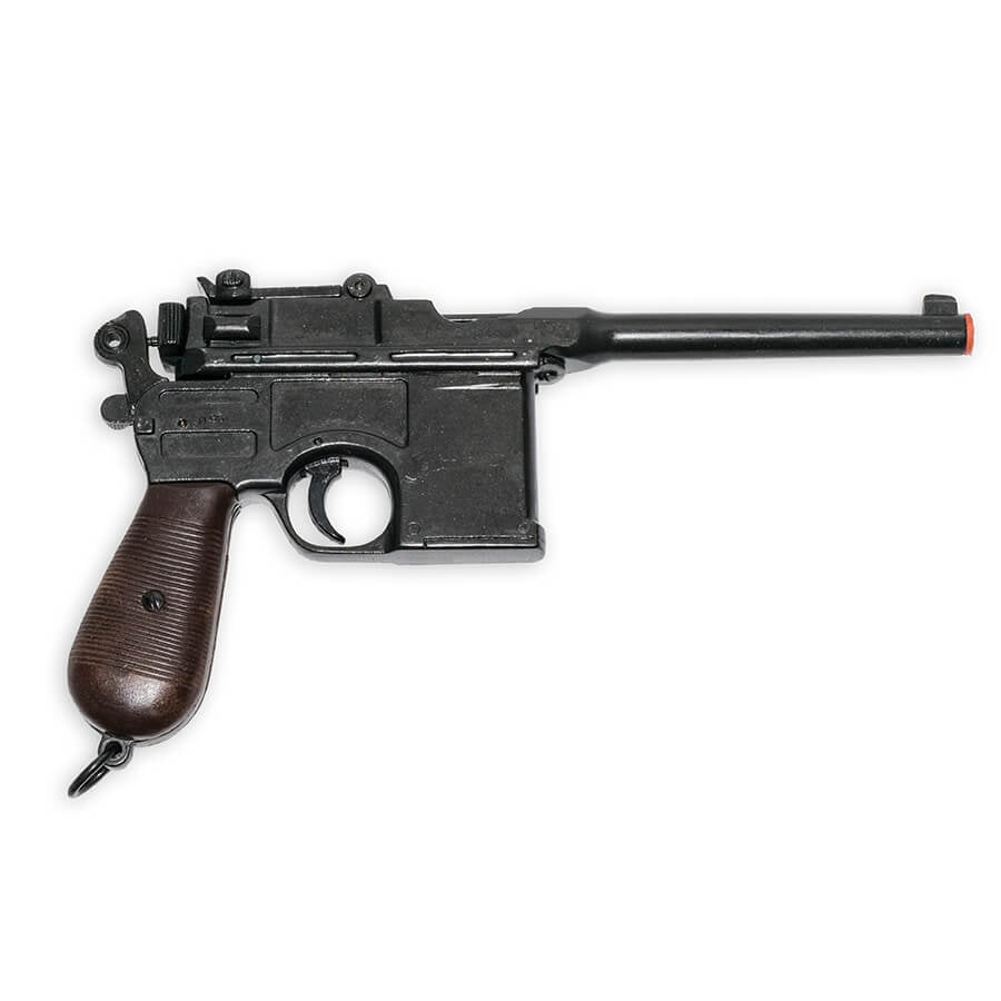 DENIX NON-FIRING WWII 1896 MAUSER BROOMHANDLE REPLICA PISTOL GUN DENIX NON-FIRING WWII 1896 MAUSER BROOMHANDLE REPLICA PISTOL GUN