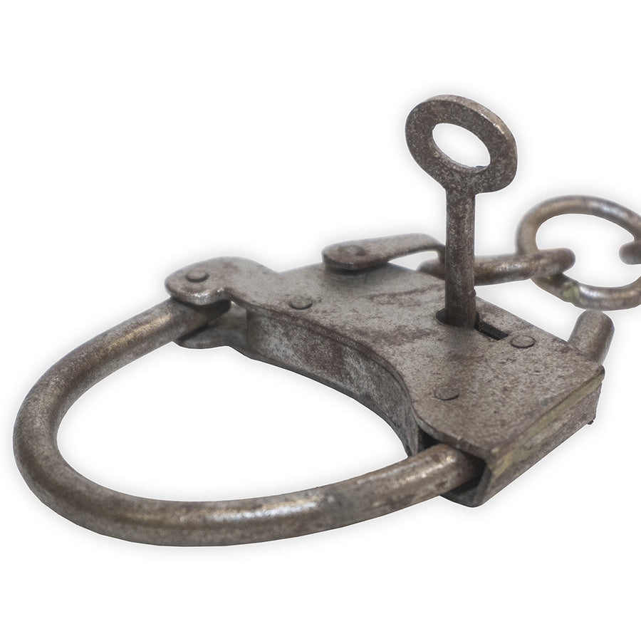 Old West Iron Handcuffs with Locking Key